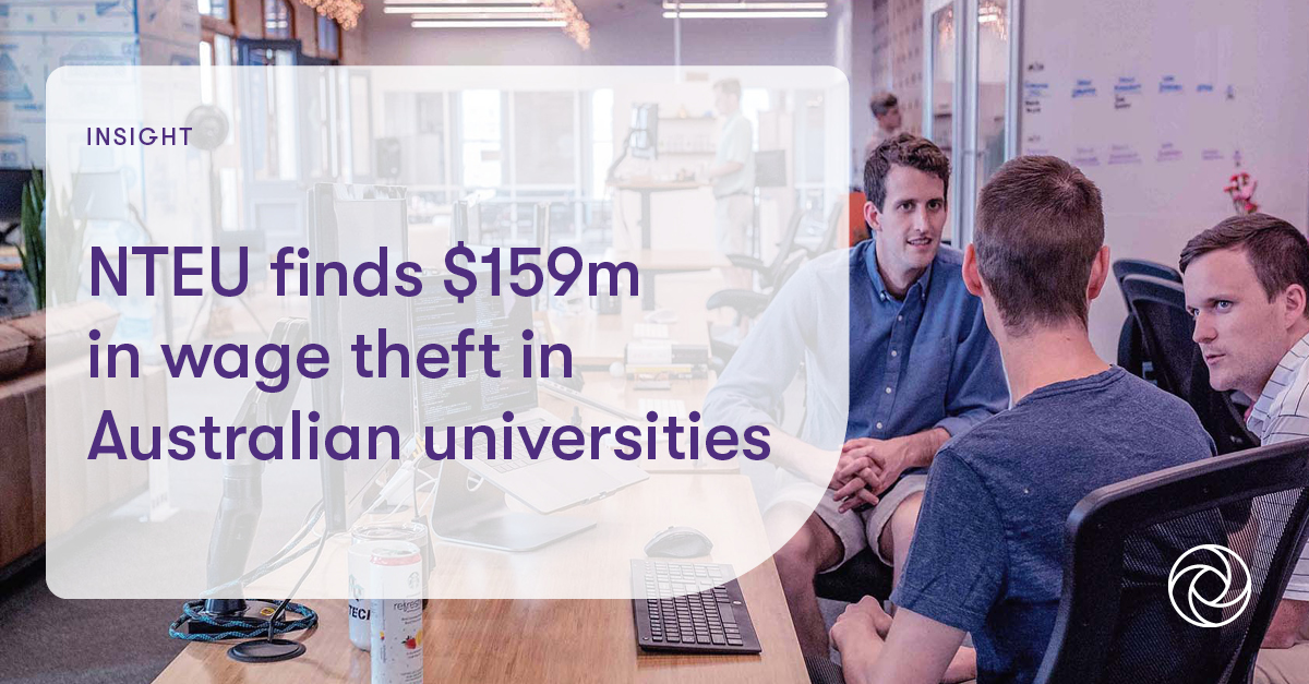 NTEU finds 159m in wage theft in Australian universities Grant